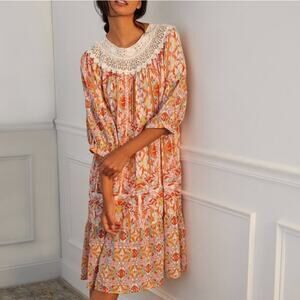 Anthropologie Floral Midi Dress